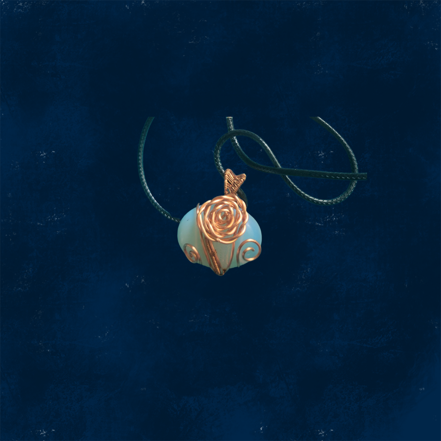 copper and opalite rose pendant IP 55