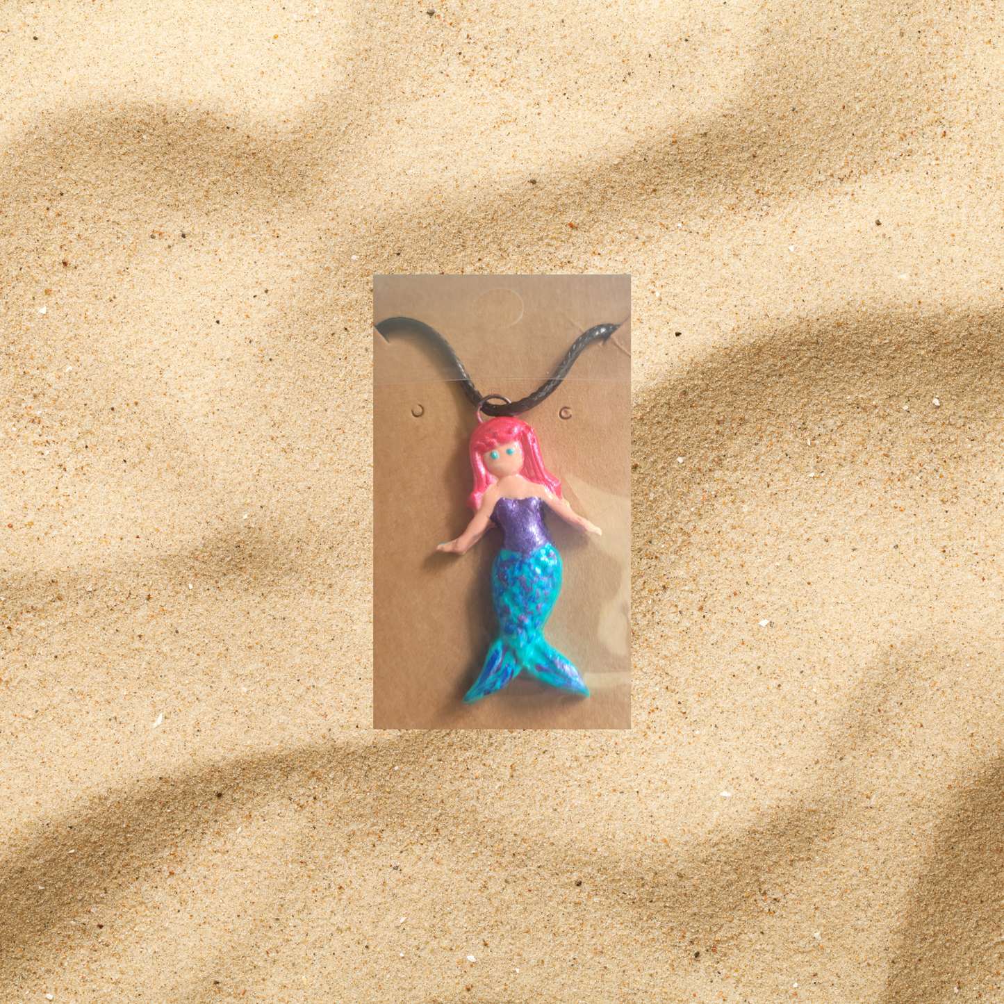 mermaid polymer clay pendant IP7