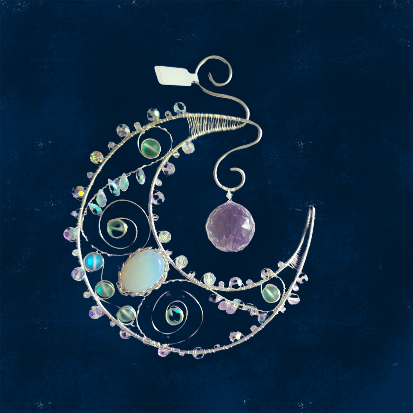 OPAL TEARDROP MOON SUNCATCHER IP85